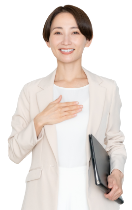 悩みを解決してすっきりとした表情の女性